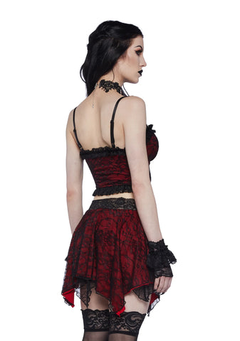 Stop Me Knit Cami Top - Red