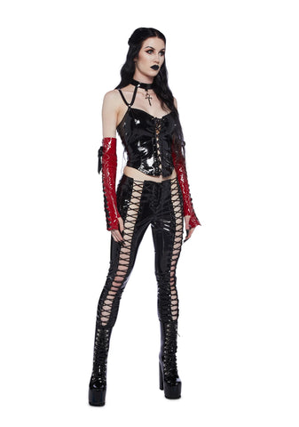 Have Mercy Lace Up Top