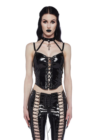 Have Mercy Lace Up Top