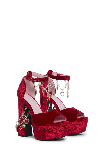 Holy Revelation Platform Heels - Ruby