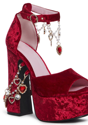 Holy Revelation Platform Heels - Ruby