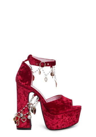 Holy Revelation Platform Heels - Ruby