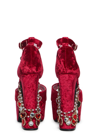 Holy Revelation Platform Heels - Ruby