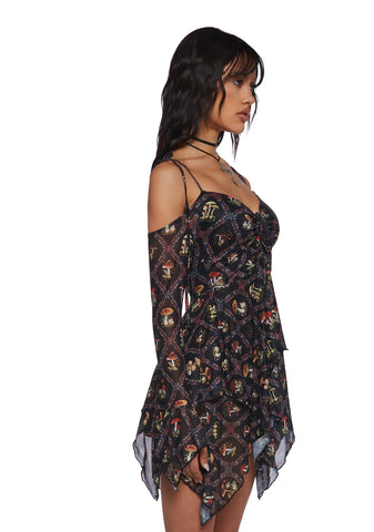 F Is For Fairies™ Handkerchief Dress - Mushroom