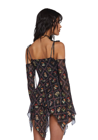 F Is For Fairies™ Handkerchief Dress - Mushroom