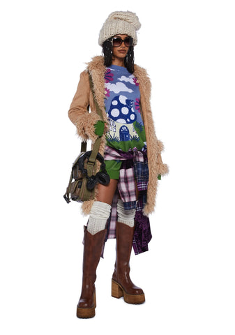 Magic Daze Knit Sweater - Light Blue