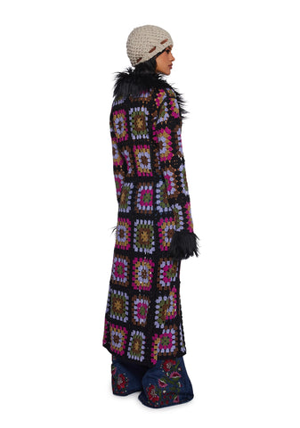 Lady Leisure Crochet Long Cardigan