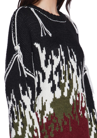 Burn Chunky Flame Knit Sweater