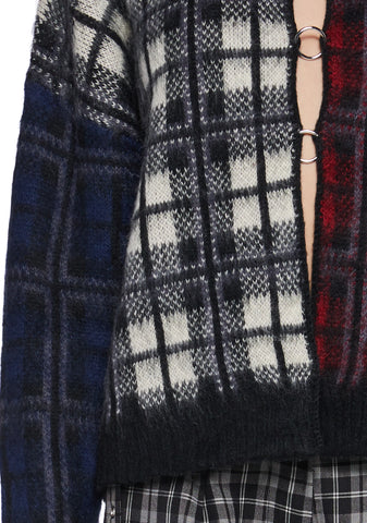 Crux Spliced Checked Knit Sweater