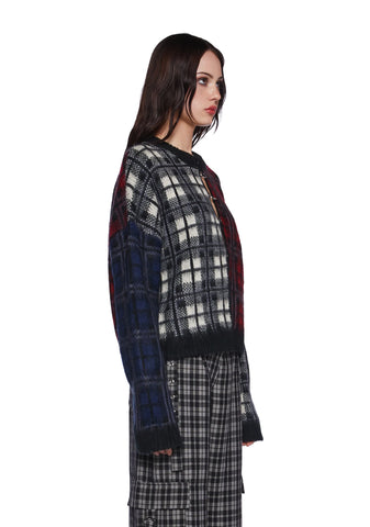 Crux Spliced Checked Knit Sweater