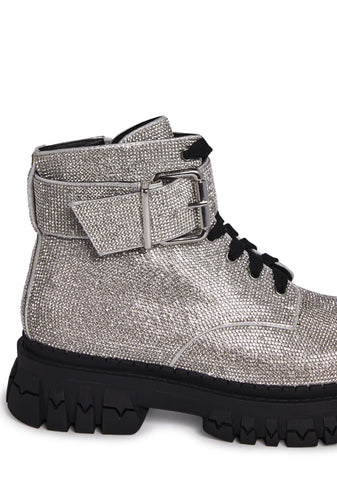 Hype Status Combat Boots - Silver