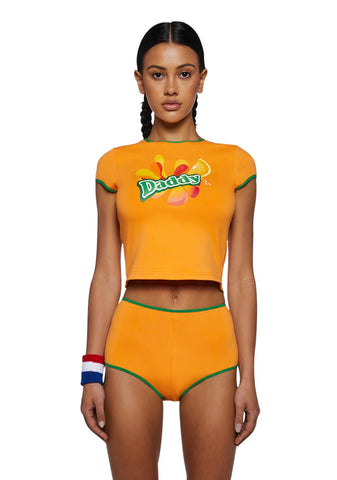 Juicy Mirinda Booty Shorts And Baby Tee Set