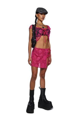 Unwrap Me Sheer Applique Top