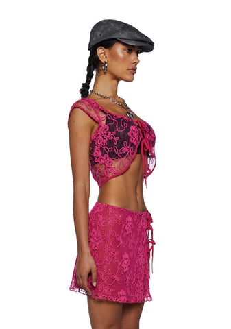 Unwrap Me Sheer Applique Top