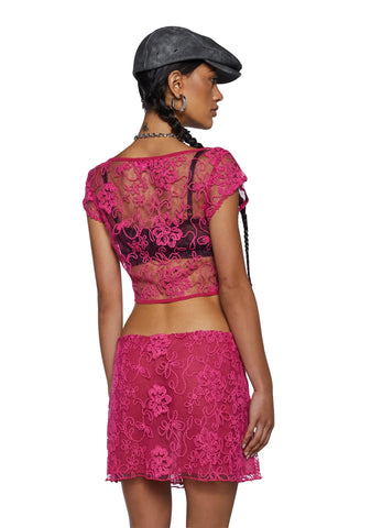 Unwrap Me Sheer Applique Top