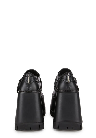Swear Word Platform Loafers - Matte