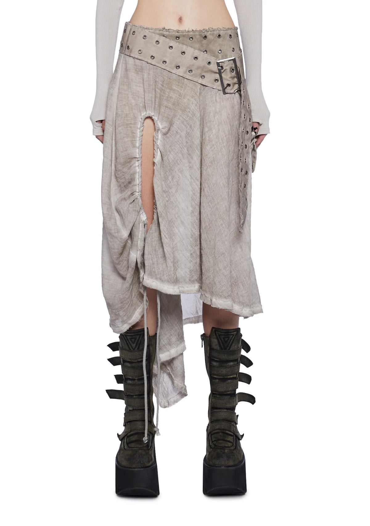 Fader Asymmetrical Midi Skirt