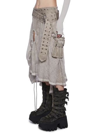 Fader Asymmetrical Midi Skirt