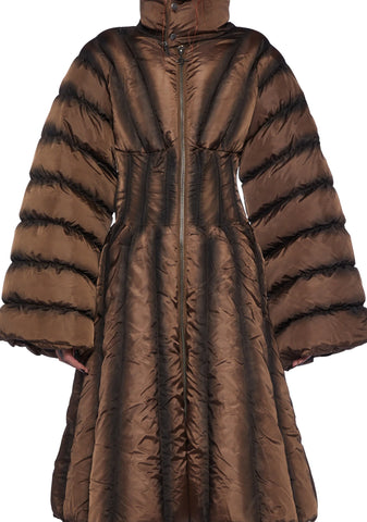 Fader Puffer Jacket And Scarf