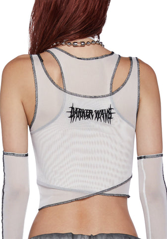 Fader Mesh Top And Gloves Set