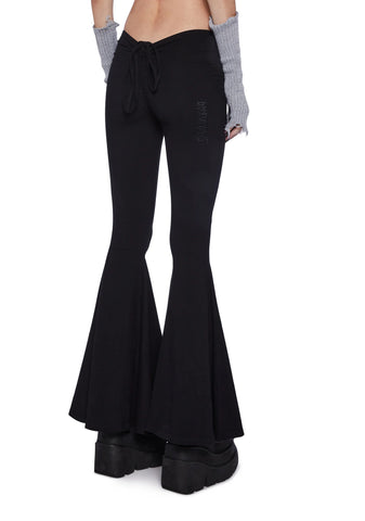 Fader V-Cut Washed Bell Bottoms - Black