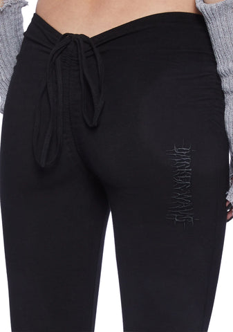 Fader V-Cut Washed Bell Bottoms - Black