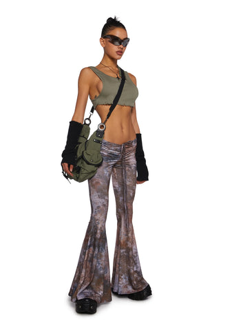 Fader V-Cut Washed Bell Bottoms - Rust