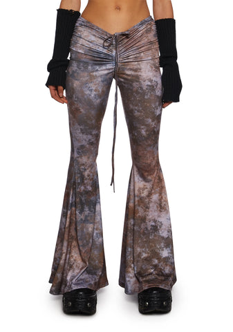 Fader V-Cut Washed Bell Bottoms - Rust