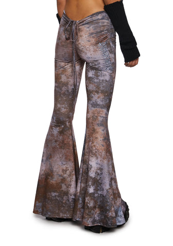 Fader V-Cut Washed Bell Bottoms - Rust