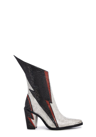 Sheriff Shine Cowboy Boots - Noir Ziggy