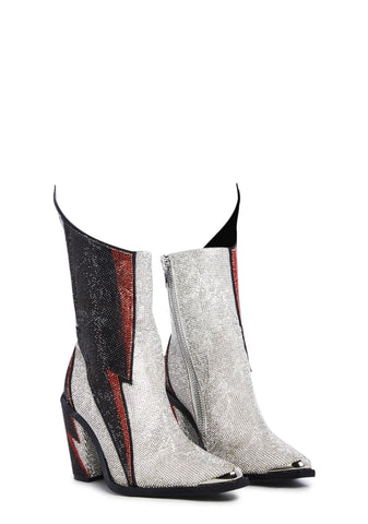 Sheriff Shine Cowboy Boots - Noir Ziggy