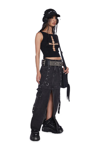 Bondage Midi Skirt