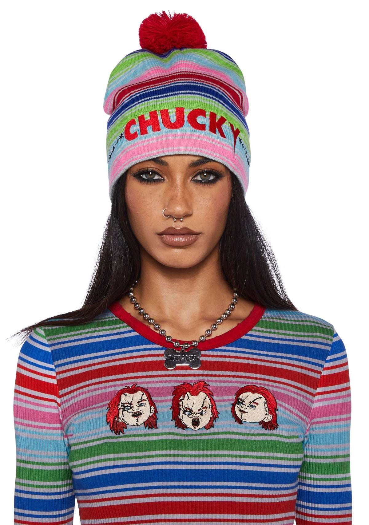 Just Bad Striped Beanie