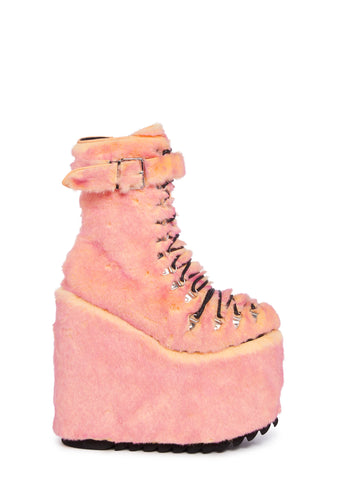 Traitor Boots - Pink Fur