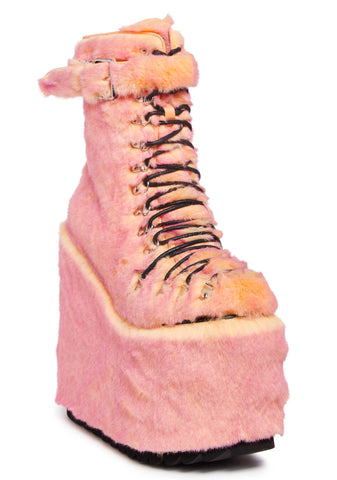 Traitor Boots - Pink Fur