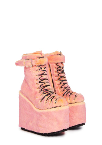 Traitor Boots - Pink Fur