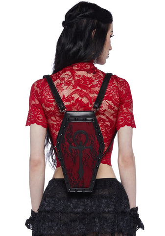 Haunted Messages Coffin Backpack