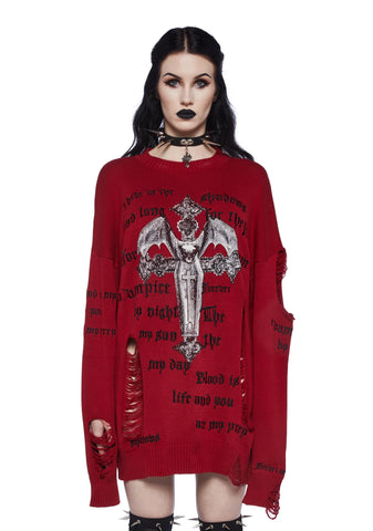 Blood Prey Oversized Sweater