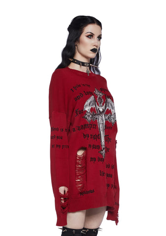 Blood Prey Oversized Sweater