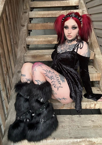 Wild Instincts Faux Fur Boots - Black