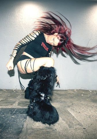 Wild Instincts Faux Fur Boots - Black