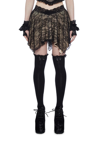 Stop Me Handkerchief Mini Skirt - Nude