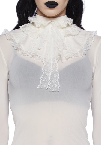 Obsession Within Long Sleeve Top - White