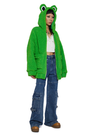 Toadally Terrific Hooded Sherpa Jacket