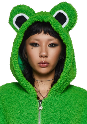 Toadally Terrific Hooded Sherpa Jacket