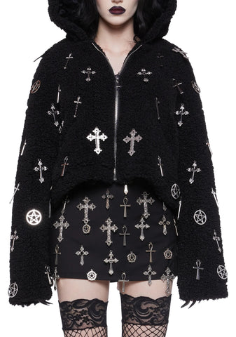 Idol Worship Hooded Sherpa Jacket