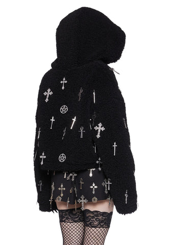 Idol Worship Hooded Sherpa Jacket