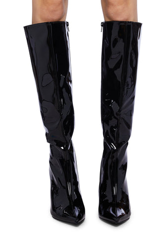 Work It Knee High Boots - Black