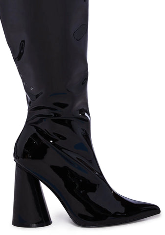 Work It Knee High Boots - Black