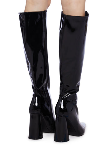 Work It Knee High Boots - Black
